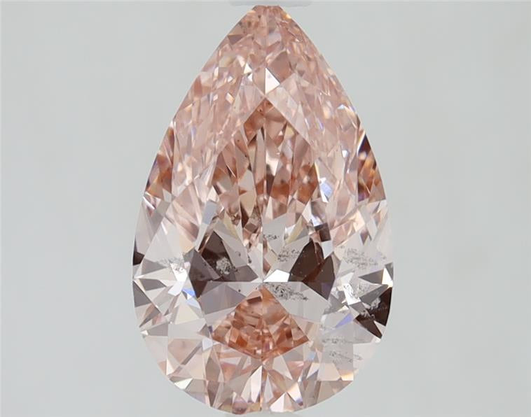 Pear Cut Lab Grown Fancy Vivid Pink Diamond 3 CT