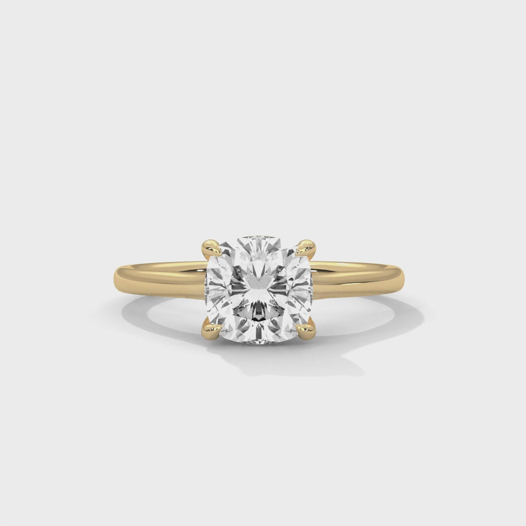 Cushion Solitaire Engagement Ring