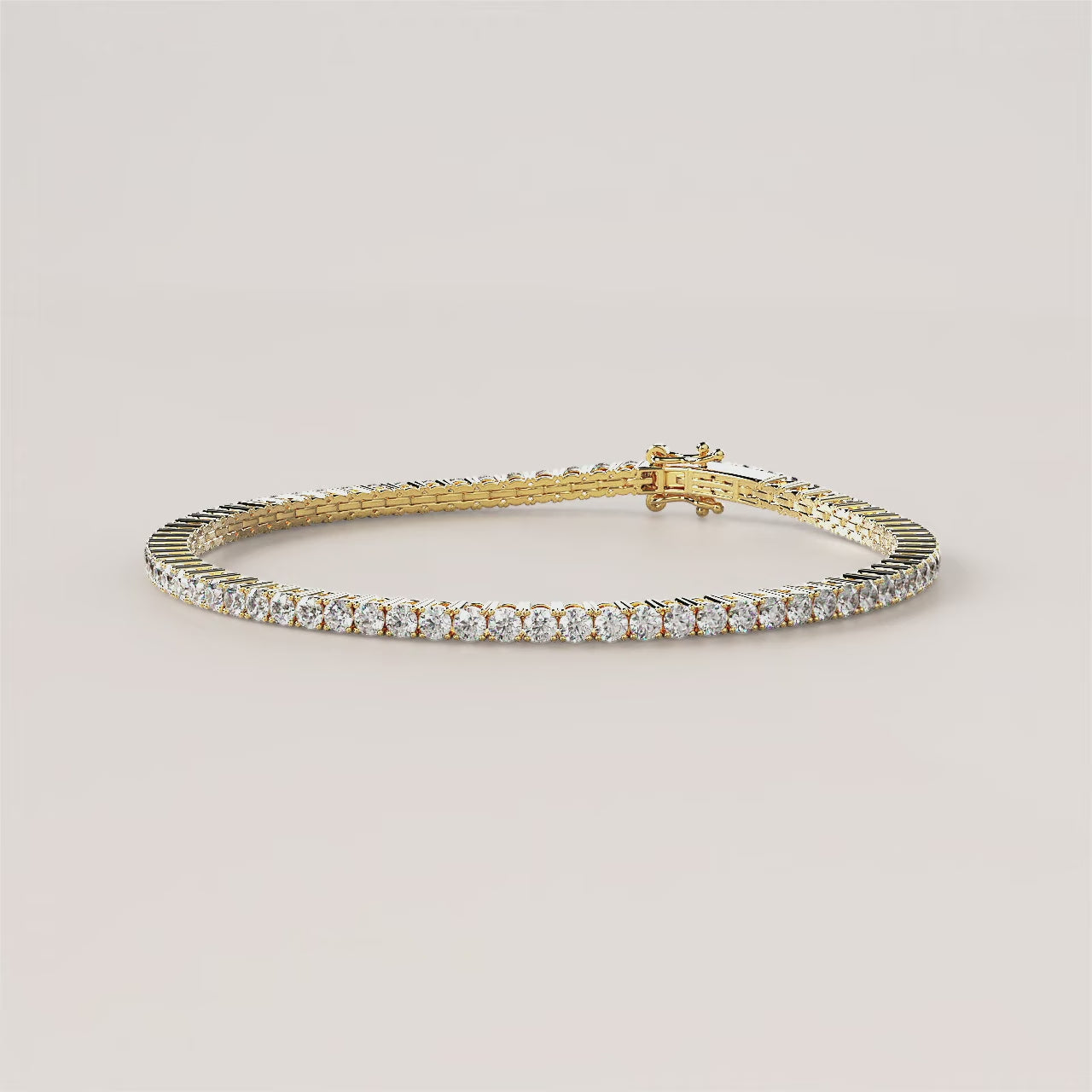 Round Lab Diamond Tennis Bracelet