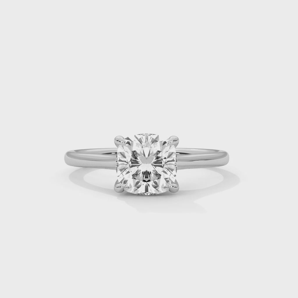 Cushion Solitaire Engagement Ring