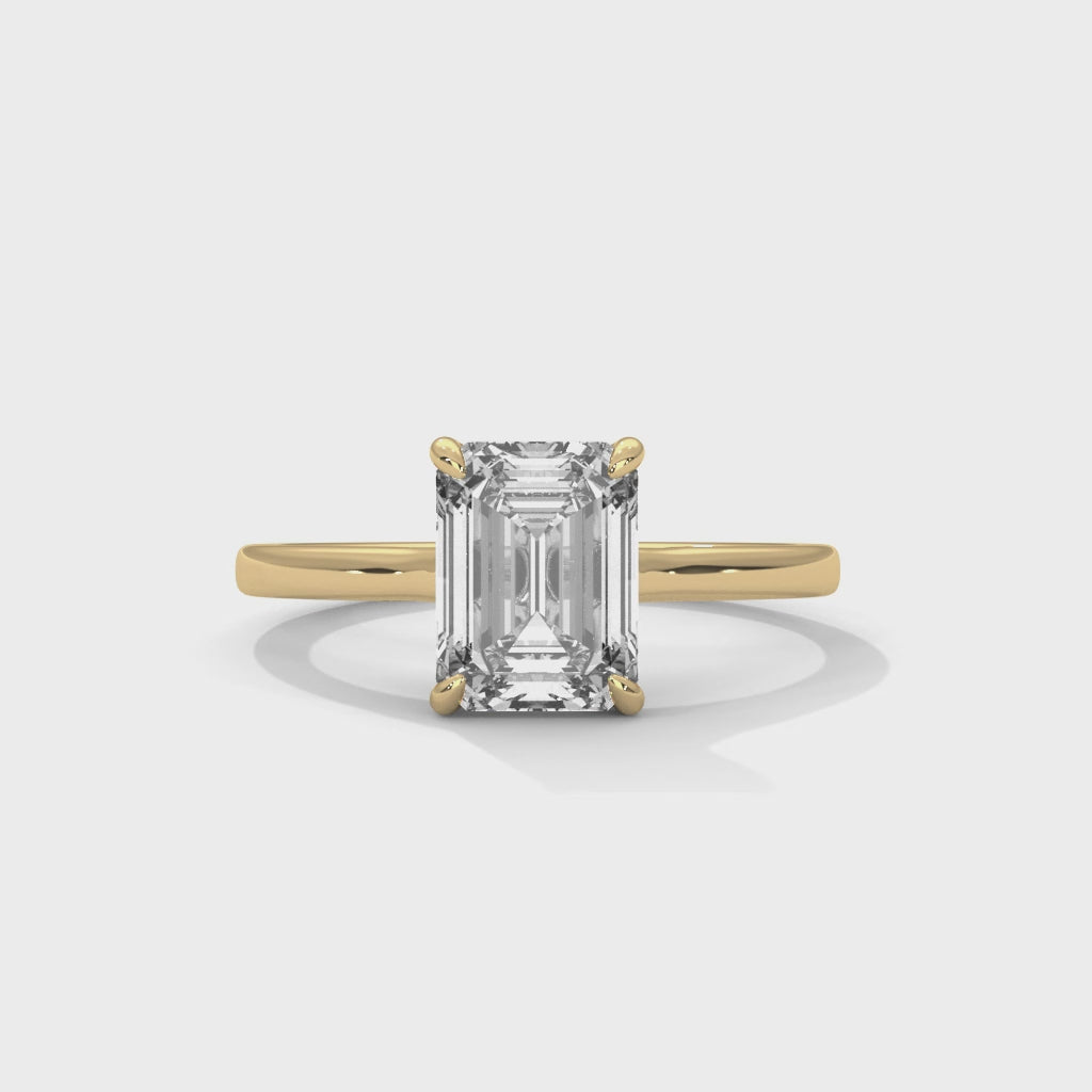 Emerald Cut Solitaire Engagement Ring