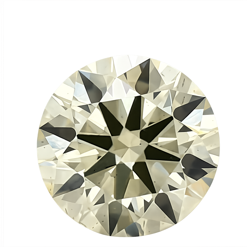 Round Cut Lab Grown Fancy Yellow Diamond 1 CT