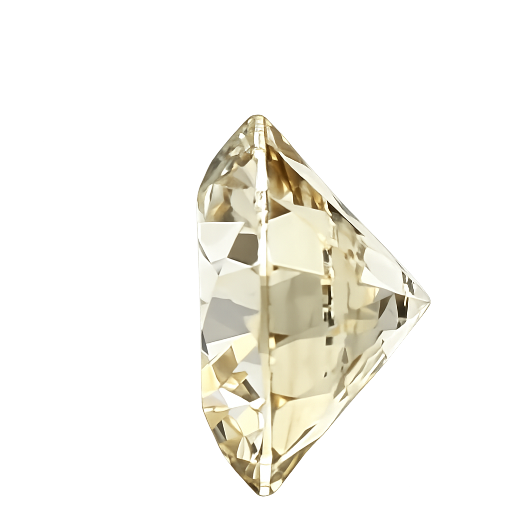 Round Cut Lab Grown Fancy Yellow Diamond 1 CT