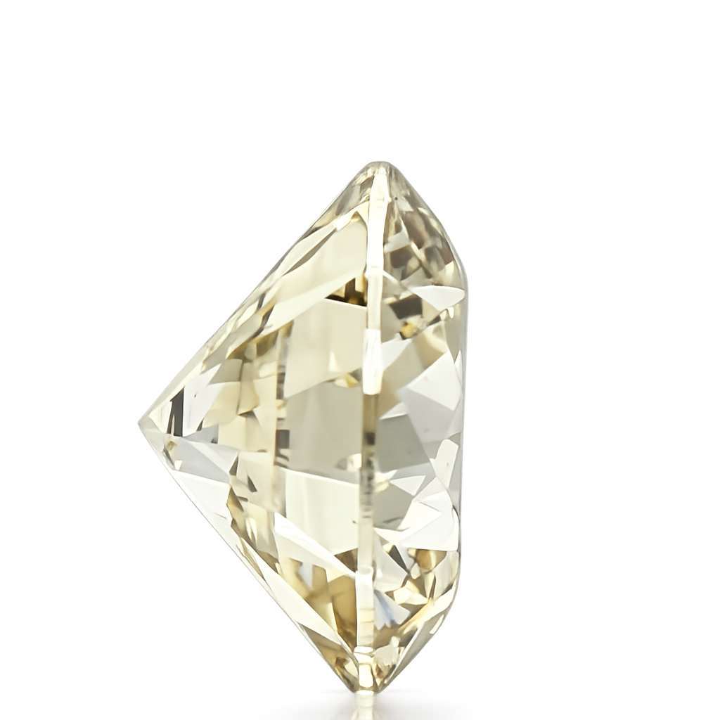 Round Cut Lab Grown Fancy Yellow Diamond 1 CT